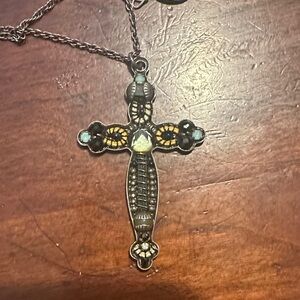 Ayala Bar Black Cross Necklace
